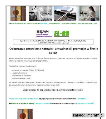 P.H.U. EL-BA centralne odkurzacze Śląsk