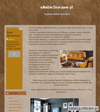 Salon wypoczynkowych mebli skórzanych