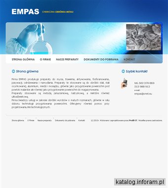 Empas. Chemiczna obróbka metali. Preparaty do odtłuszczania metali