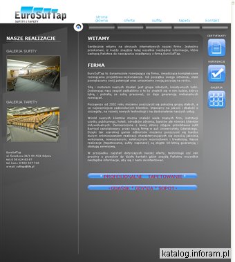 EuroSufTap - Barrisol, sufity napinane, tapety, tapetowanie