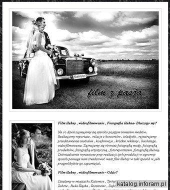 Wideofilmowanie oraz fotografia ślubna - Kraków