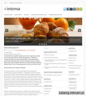 Portal inwestycyjny, informacje finansowe