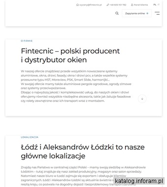 Fintecnic - Producent Okien