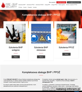 szkolenia BHP FIRE-BHP SECURITY