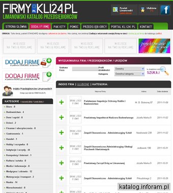 FIRMY.KLI24.PL - Limanowski Katalog Przedsiębiorców