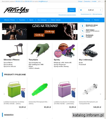 Sklep z akcesoriami sportowymi, bieżnie - Fitforyou