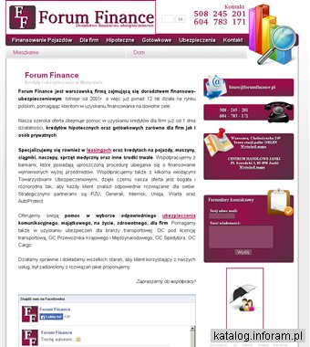 Ubezpieczenia Warszawa - Forum Finance