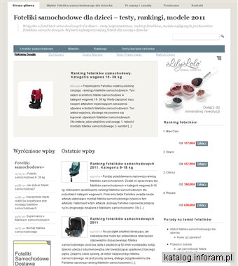 Tylko najlepsze foteliki samochodowe