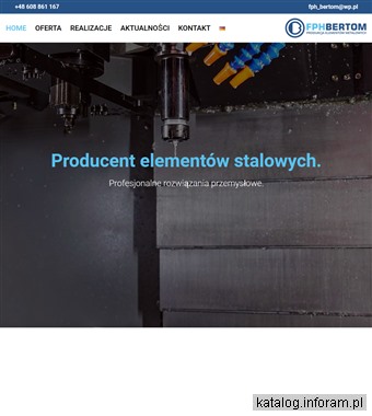 FPH BERTOM PRODUKCJA ELEMENTÓW METALOWYCH