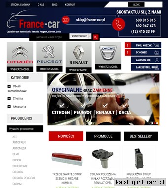 Części do aut francuskich