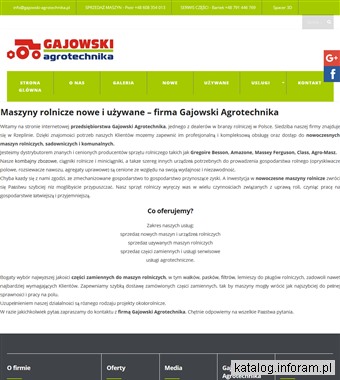 www.gajowski-agrotechnika.pl Agregaty