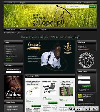 Dla jeźdźca i dla konia. Przyjazny sklep internetowy.