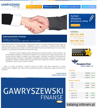 GAWRYSZEWSKI Pożyczki bez biku