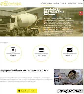 GOŚCIBIA Beton. Wynajem samochodów ciężarowych