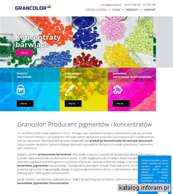 GranColor - koncentraty barwiące do tworzyw sztucznych