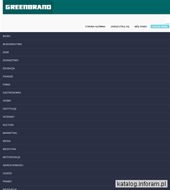 Spis firm Greenbrand