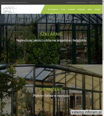 Szklarnie domowe, ogrodowe, oranżerie - Greenhouse Service