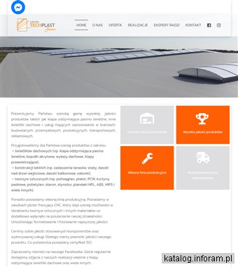 Grupa Techplast klapy dymowe, pasma świetlne, poliwęglan