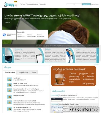 Gotowe strony www dla grup za darmo