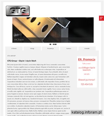 GTG GROUP obróbka blach Warszawa