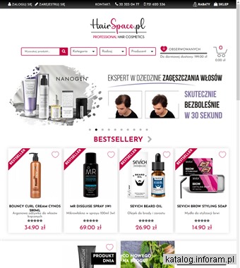 Kosmetyki zagęszczające włosy - hairspace.pl