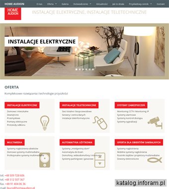 Home Audion - instalacje elektryczne, instalacje teletechniczne, monitoring, alarmy