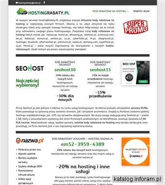 Hostingowy serwis rabatów