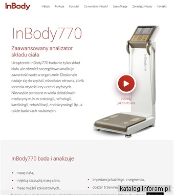 Zaawansowany analizator składu ciała InBody770