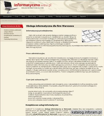 Informatyczna.waw.pl outsourcing it