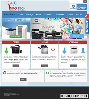 INFO TECH drukarki monochromatyczne używane