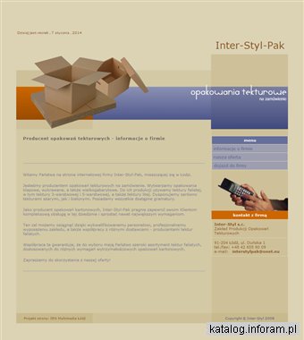 Inter-Styl spółka cywilna producent opakowań z tektury