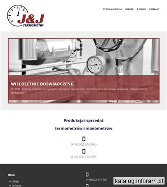 Termometry, manometry - produkcja, sprzedaż