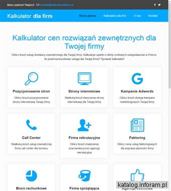 Kalkulator cen usług biznesowych