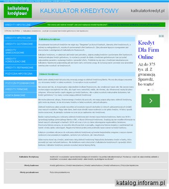 Kalkulator kredytów gotówkowych