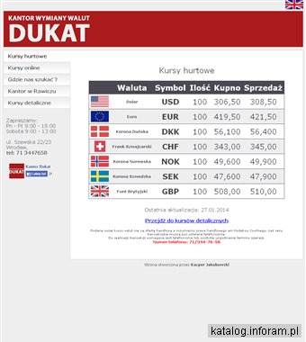 Dukat. Spółka Arton kantory Wrocław