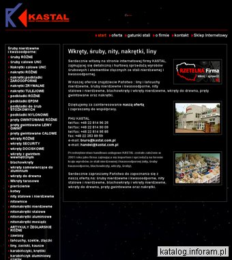 Hurtownia i Sklep KASTAL - śruby nierdzewne