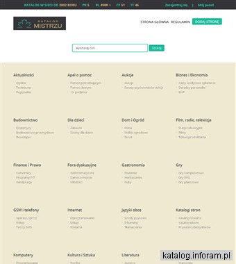 Katalog stron internetowych Mistrzu