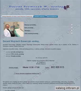 Urolog Katowice- DrHab. n. med Wojciech Szewczyk