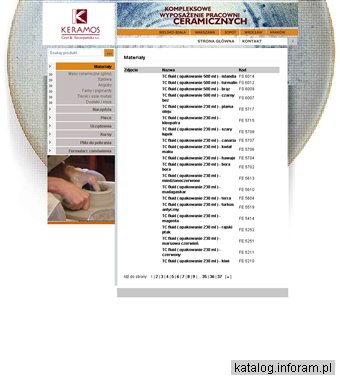 Masy ceramiczne, angoby, szkliwa - KERAMOS