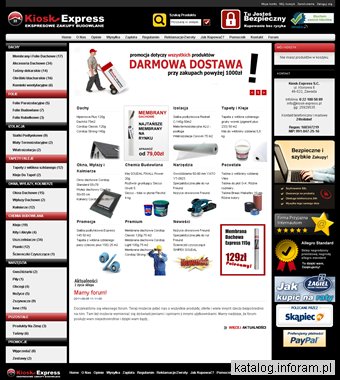 Sklep budowlany materiały Kiosk-Express