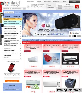 Konkret - klimatyzatory - montaż, serwis, przegląd, wynajem