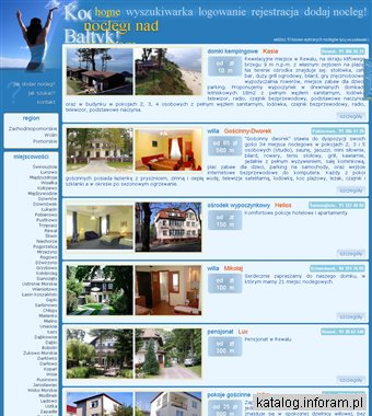 Wyszukiwanie - Bałtyk, noclegi, pokoje, domki