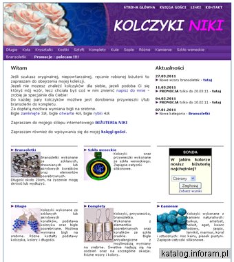 Ręcznie robiona biżuteria. Kolczyki, przywieszki, bransoletki. Oryginalne wzory.