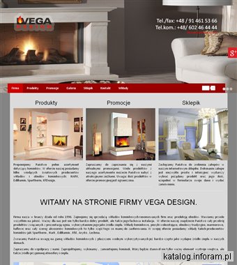 VEGA kominki projekty zabudowa Szczecin