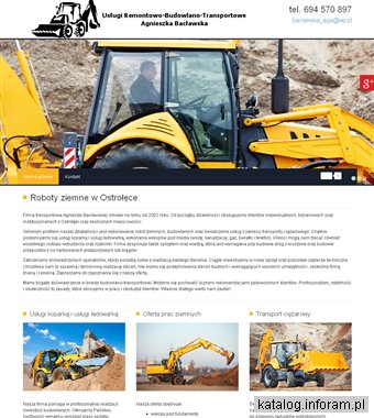 BACŁAWSKA AGNIESZKA roboty ziemne Ostrołęka