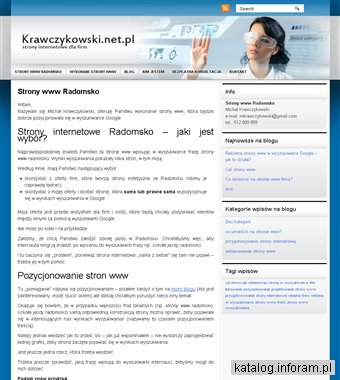 Strony www Radomsko - krawczykowski.net.pl