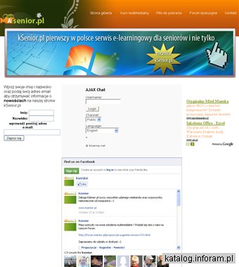 kSenior - Multimedialne Szkolenia Komputerowe przez internet dla seniorów