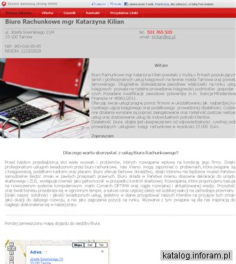 Biuro Rachunkowe Tarnów mgr Katarzyna Kilian