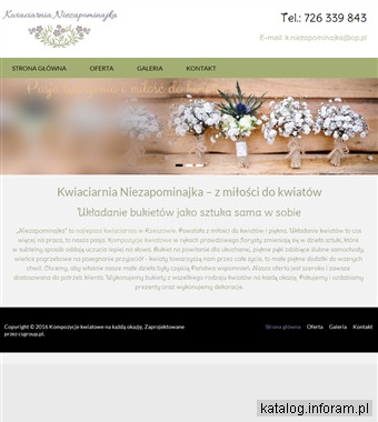 NIEZAPOMINAJKA kompozycje kwiatowe