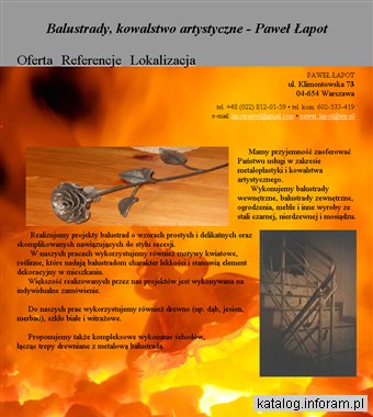 Balustrady, kowalstwo artystyczne - Paweł Łapot